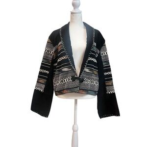 Flashback Vintage Southwestern Corduroy Embroided Jacket Multicolor Size Large